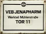 VEB Jenapharm: Schild